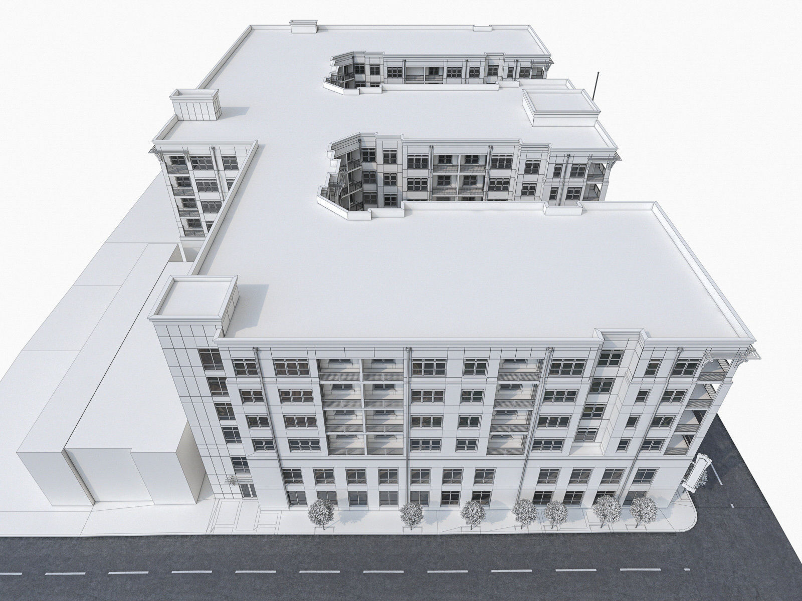 Apartment Complex 04 3D model_6
