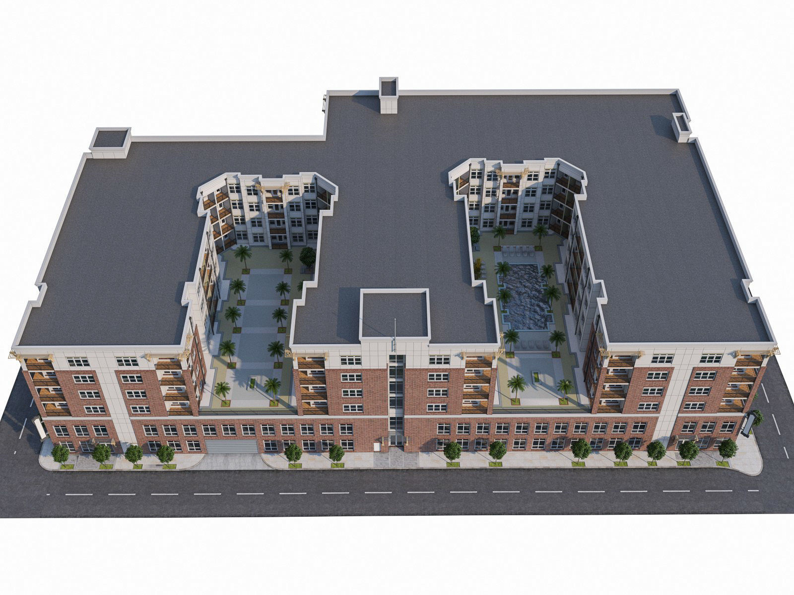 Apartment Complex 04 3D model_26