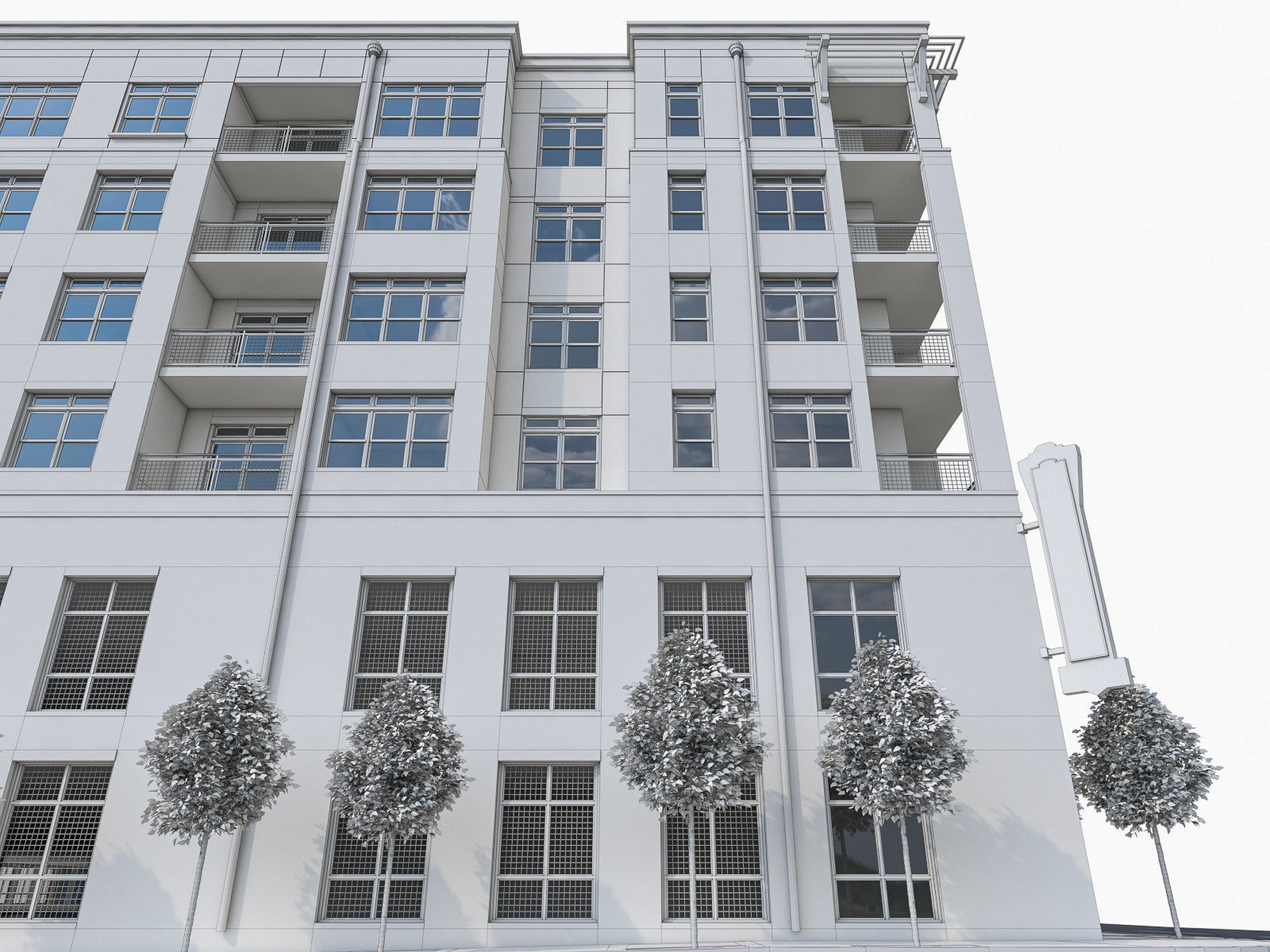 Apartment Complex 04 3D model_7