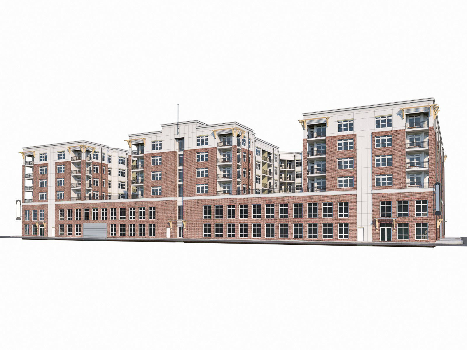 Apartment Complex 04 3D model_10