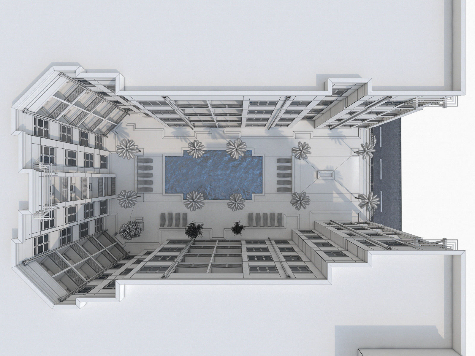Apartment Complex 04 3D model_4