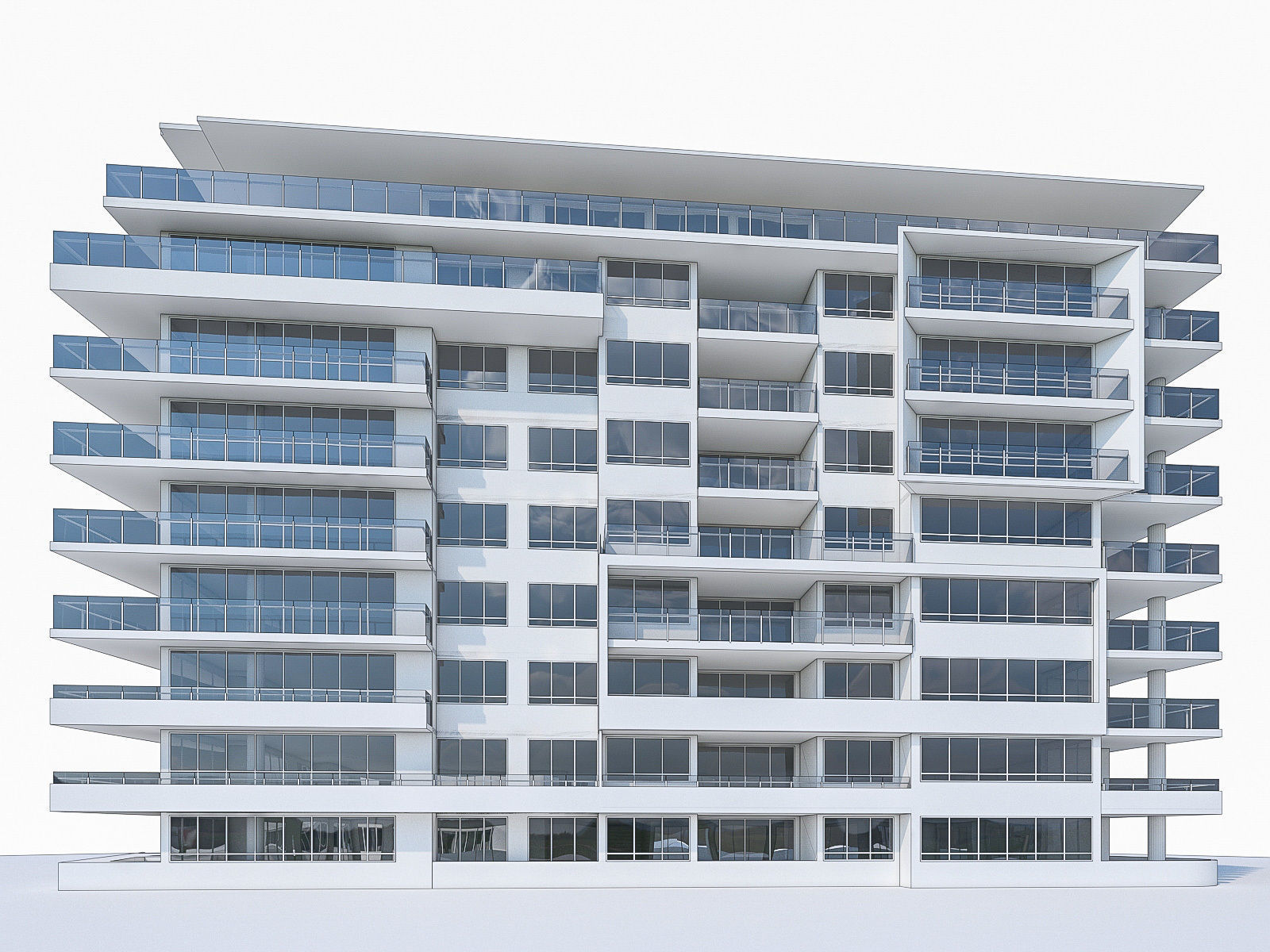 Apartment Buildings 04 Low-poly 3D model_13