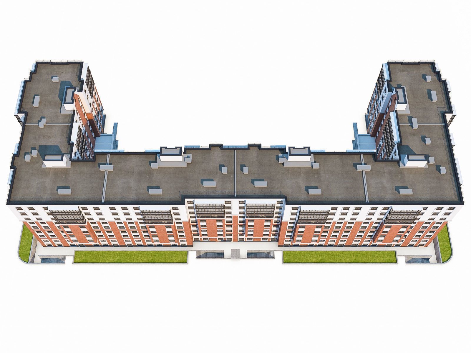 Apartment Buildings 03  Low-poly 3D model_10