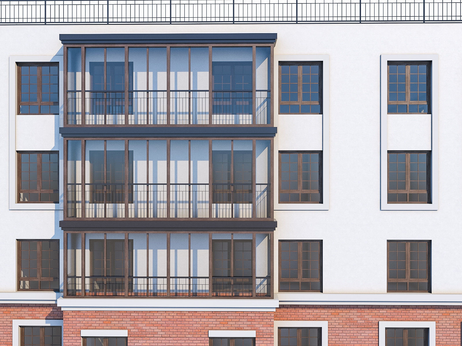 Apartment Buildings 03  Low-poly 3D model_14