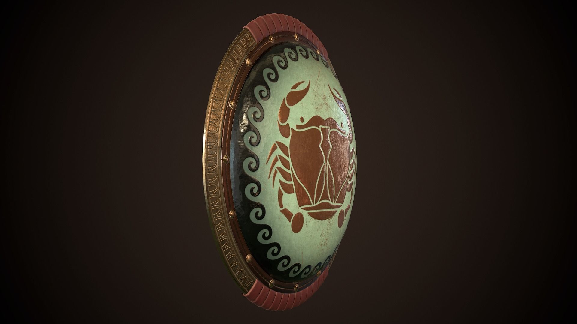Hoplite Shield Crub Low-poly 3D model_21