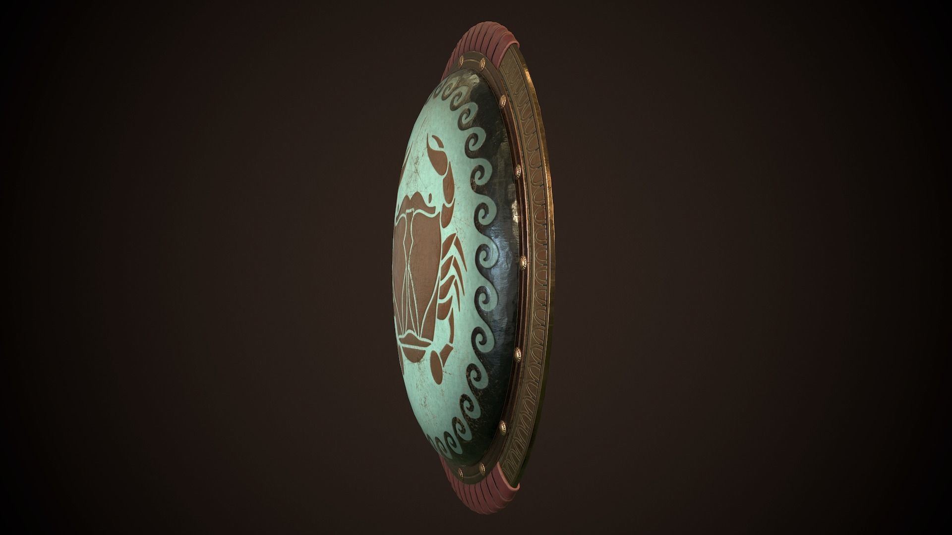 Hoplite Shield Crub Low-poly 3D model_6