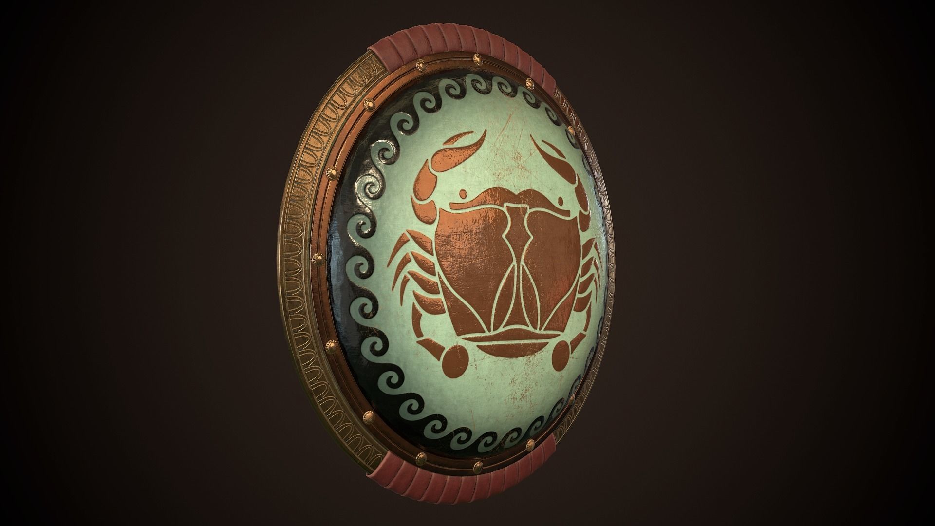 Hoplite Shield Crub Low-poly 3D model_22