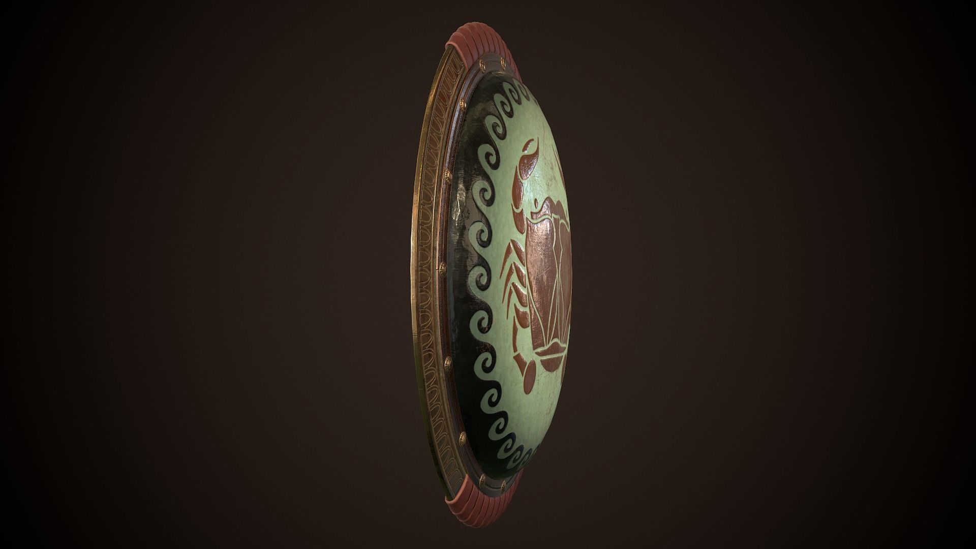 Hoplite Shield Crub Low-poly 3D model_20