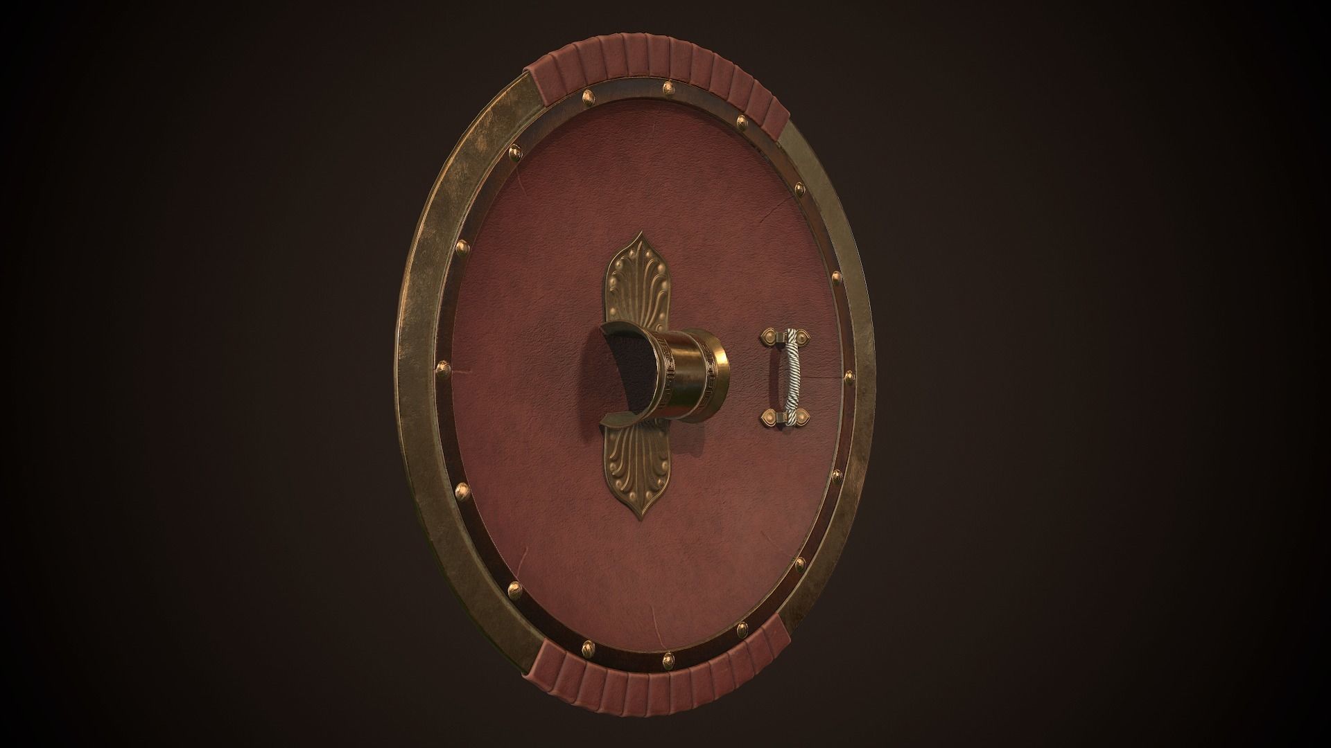 Hoplite Shield Crub Low-poly 3D model_10