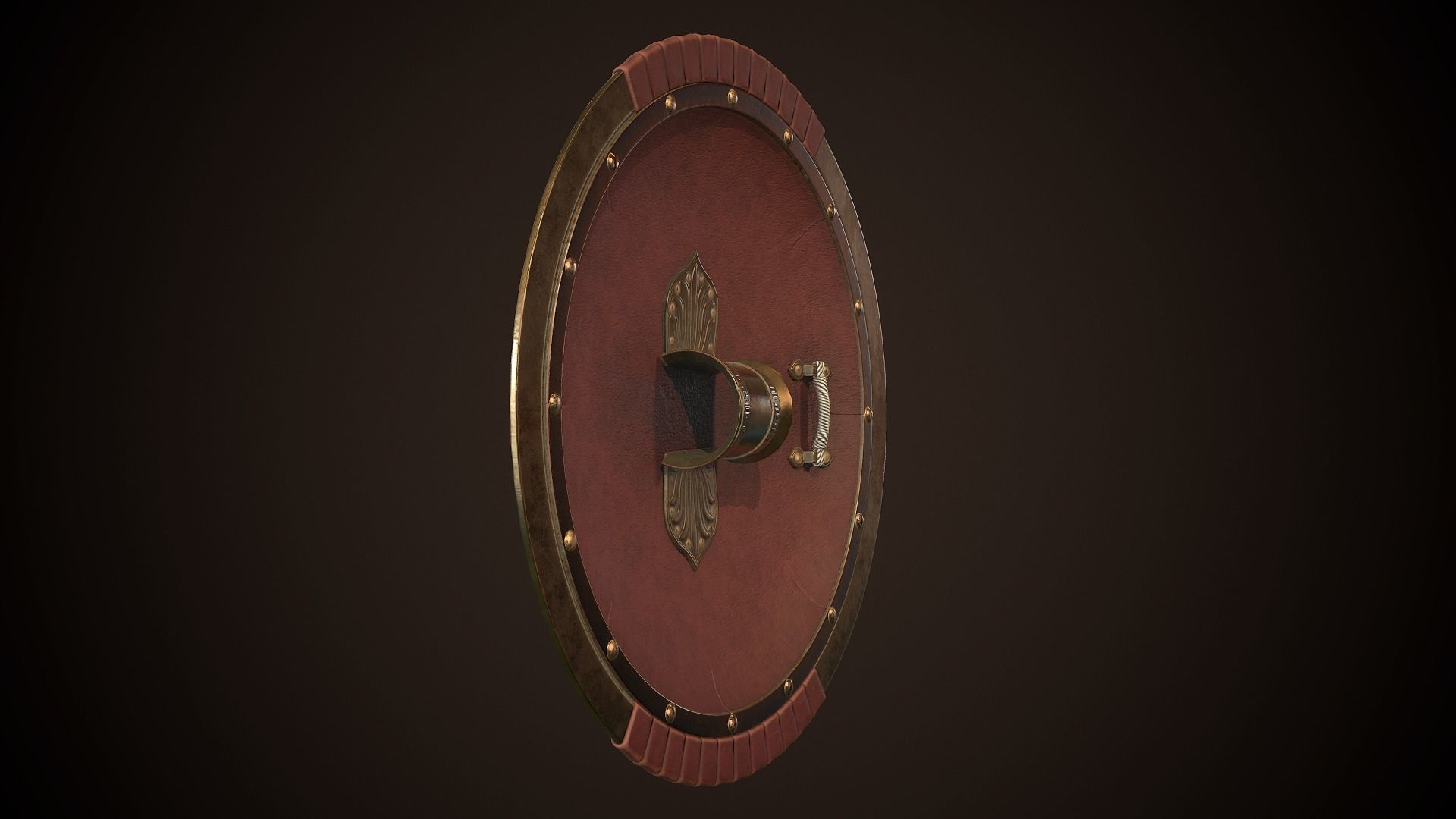 Hoplite Shield Crub Low-poly 3D model_9