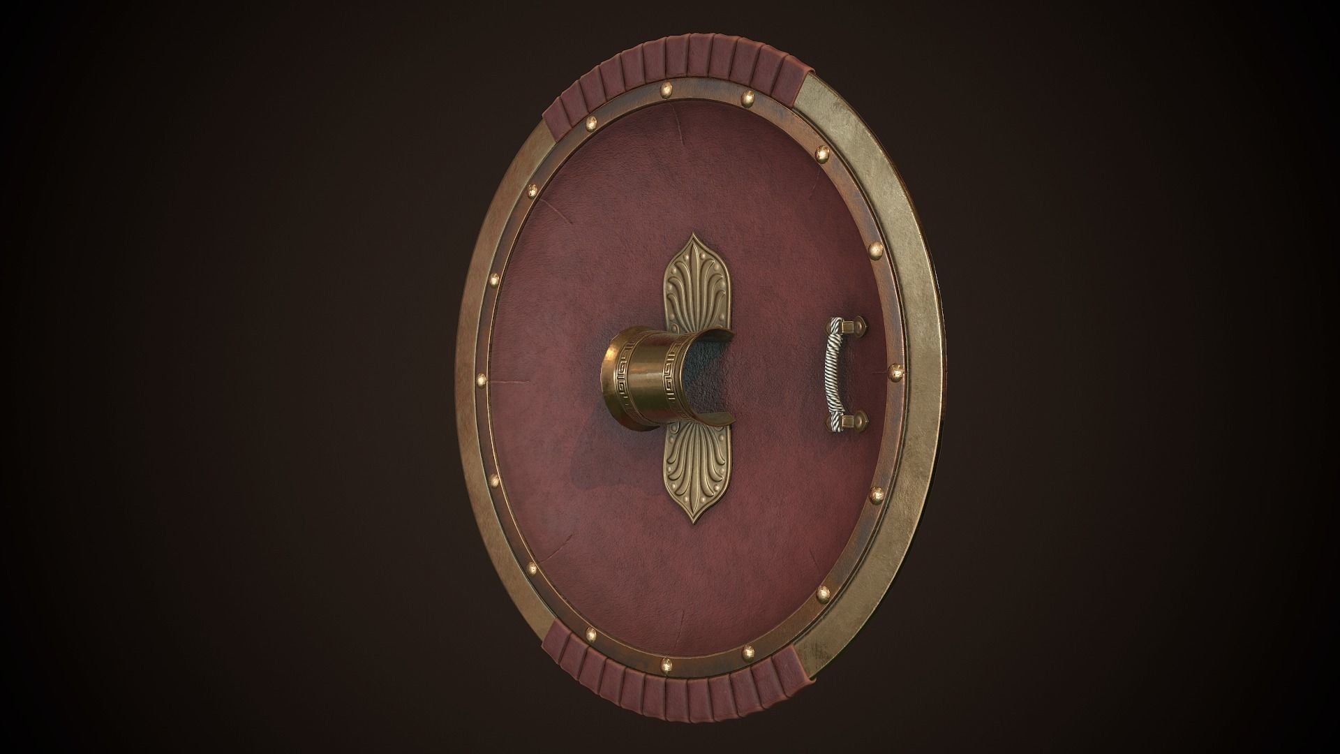 Hoplite Shield Crub Low-poly 3D model_16