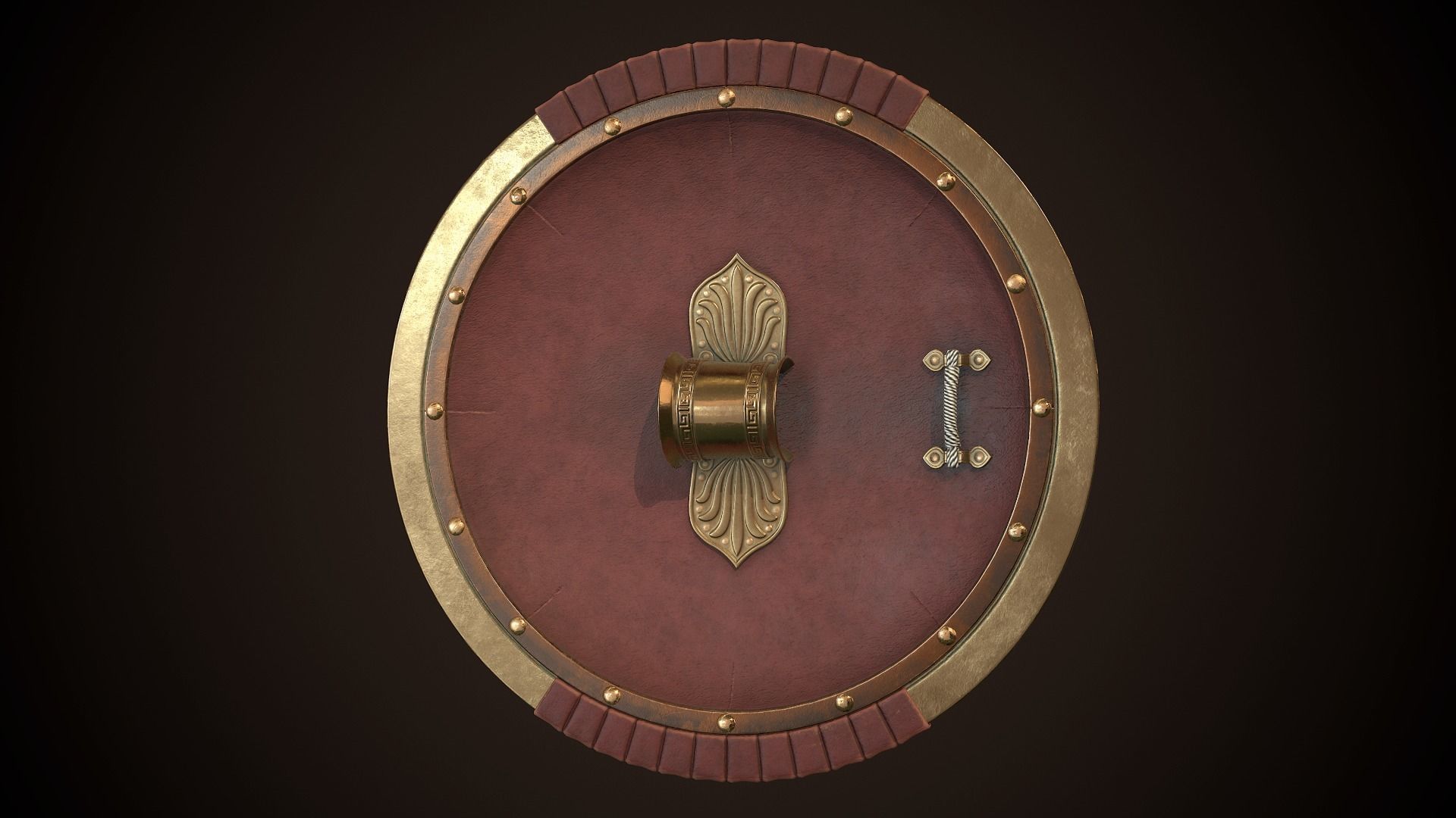 Hoplite Shield Crub Low-poly 3D model_14