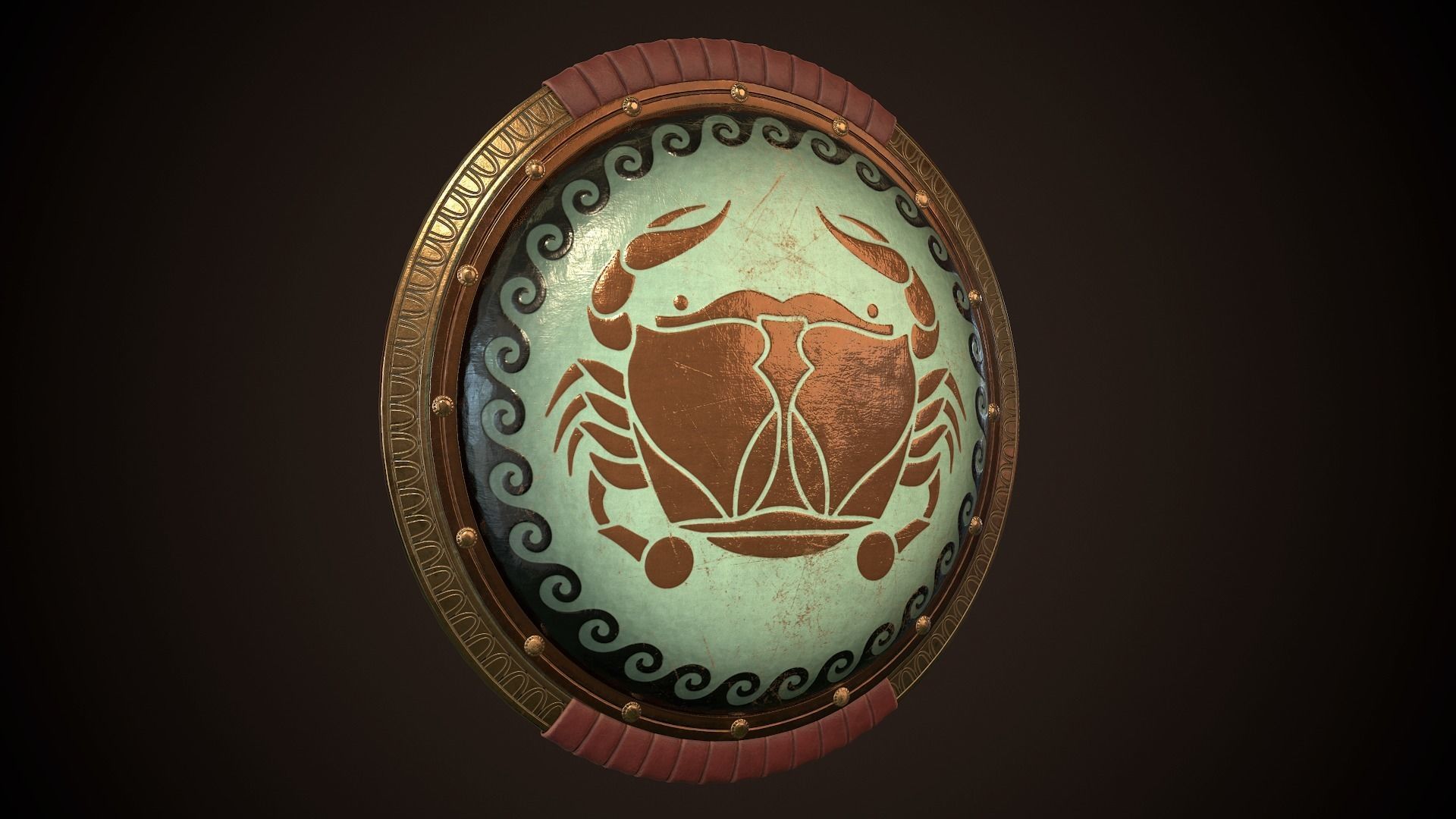 Hoplite Shield Crub Low-poly 3D model_23