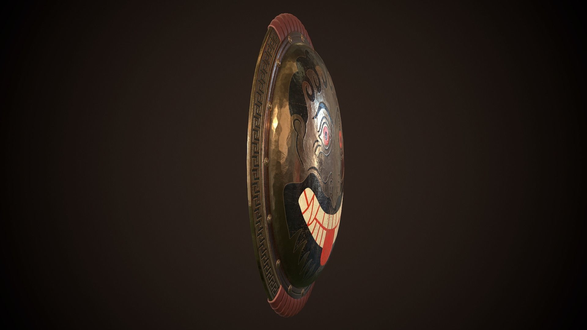 Hoplite Shield Face Low-poly 3D model_20