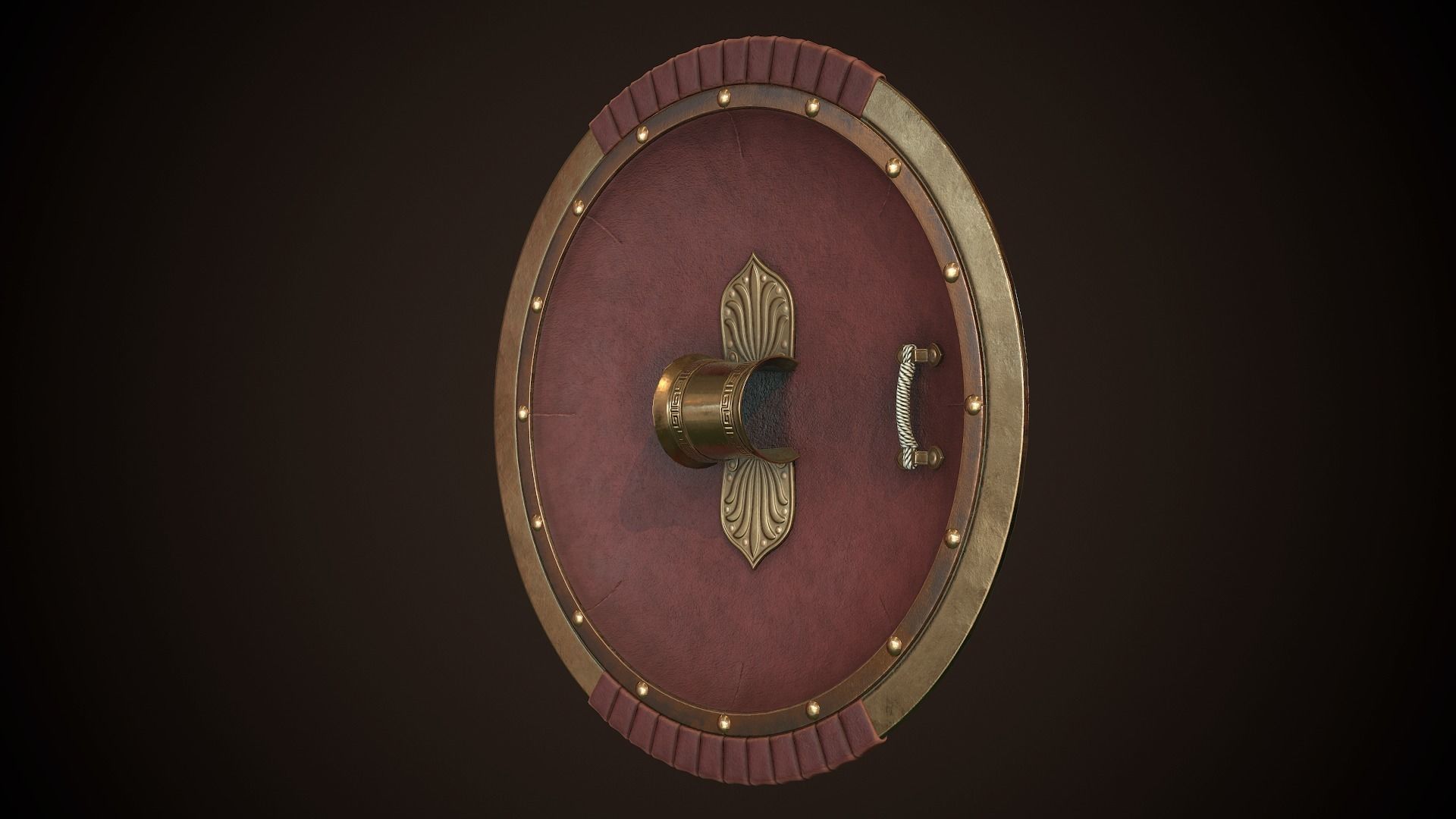Hoplite Shield Face Low-poly 3D model_16