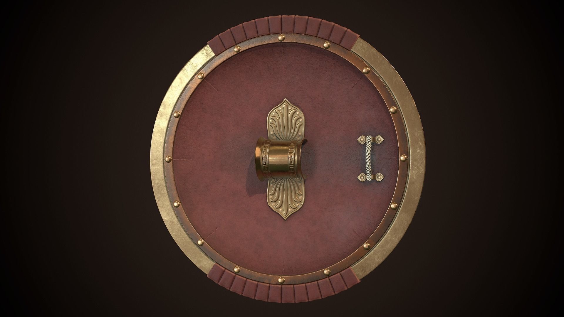 Hoplite Shield Face Low-poly 3D model_14