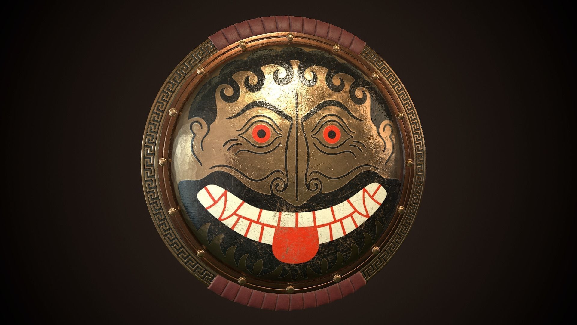 Hoplite Shield Face Low-poly 3D model_24