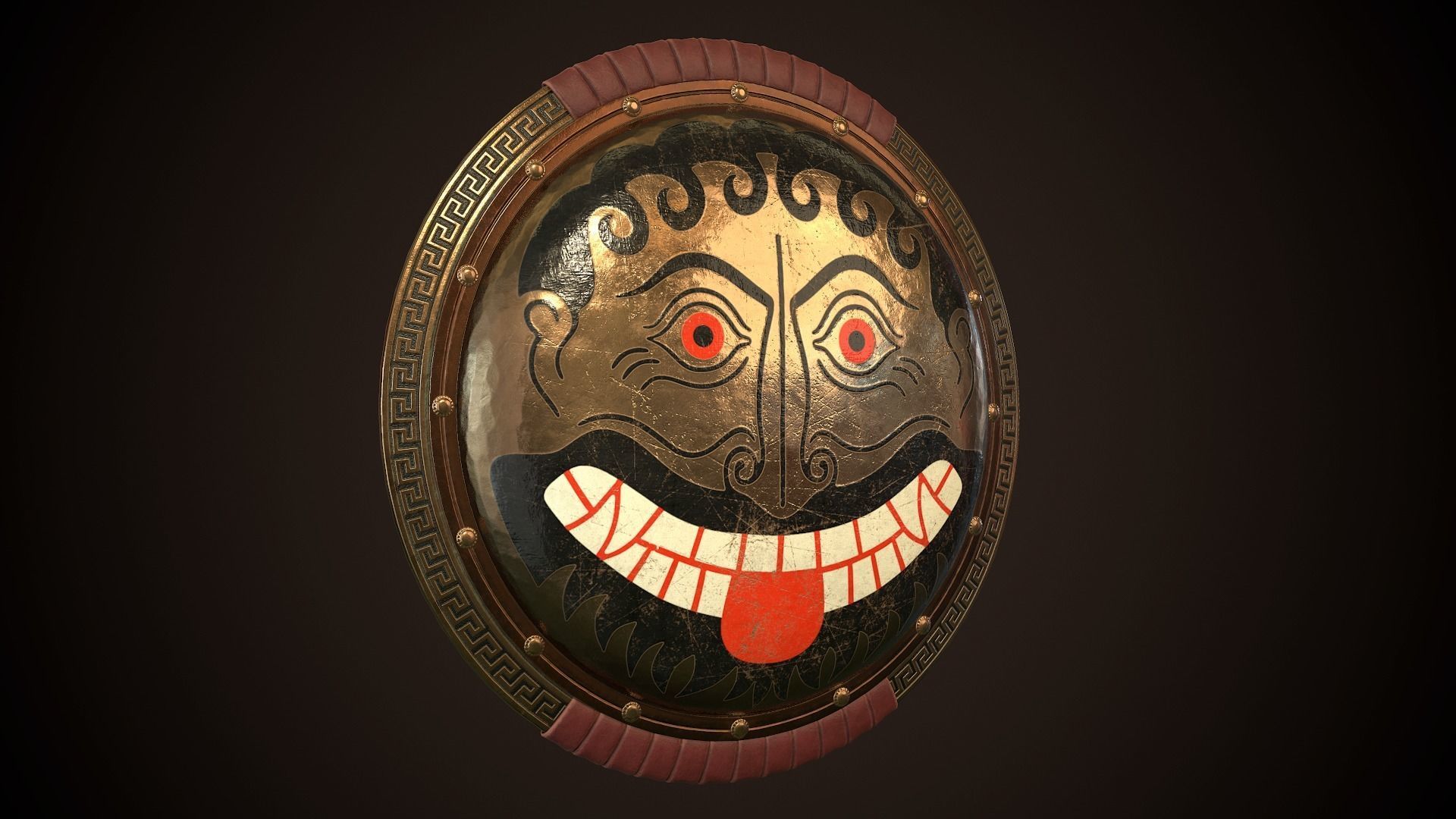 Hoplite Shield Face Low-poly 3D model_23