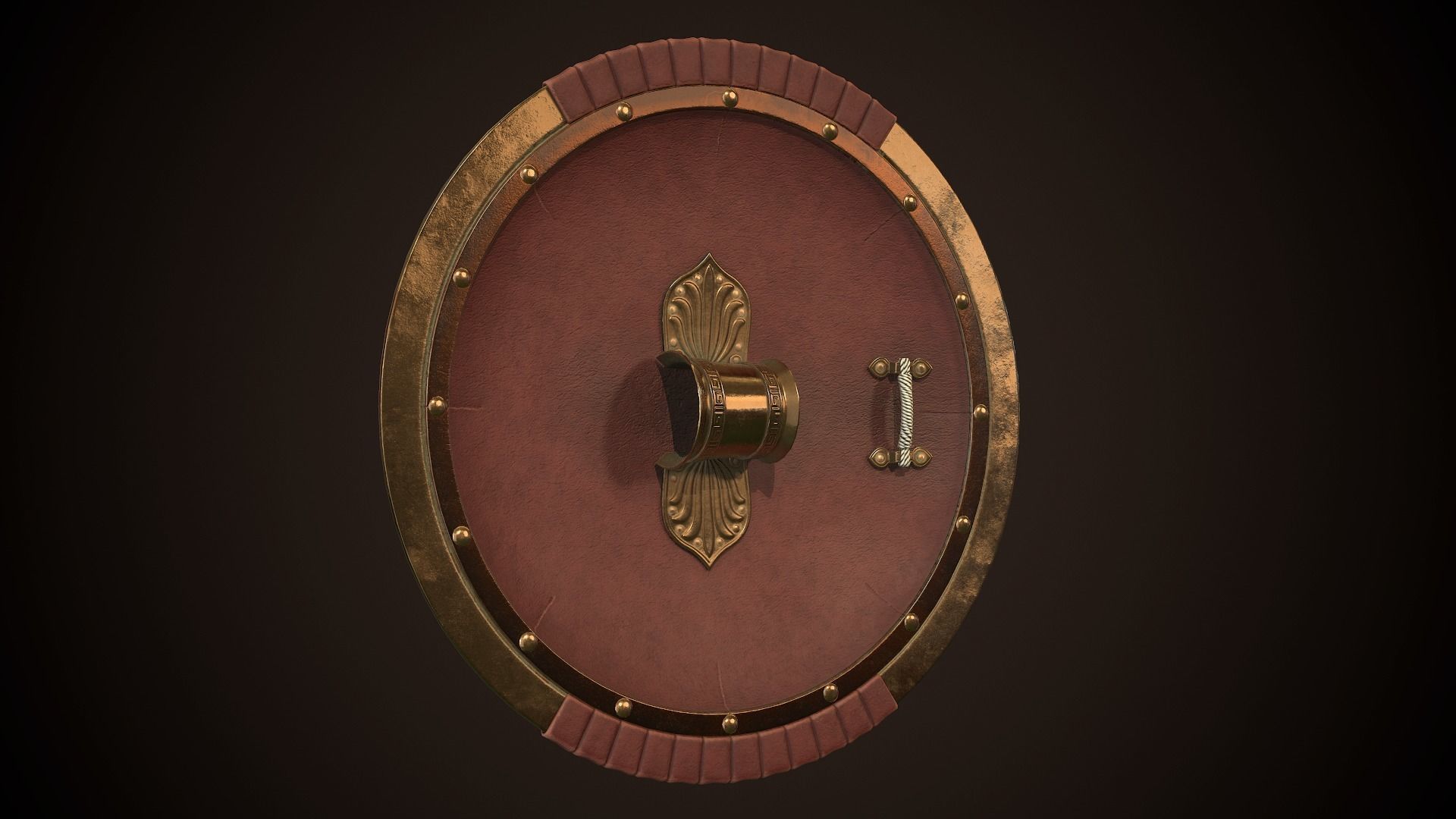 Hoplite Shield Face Low-poly 3D model_11