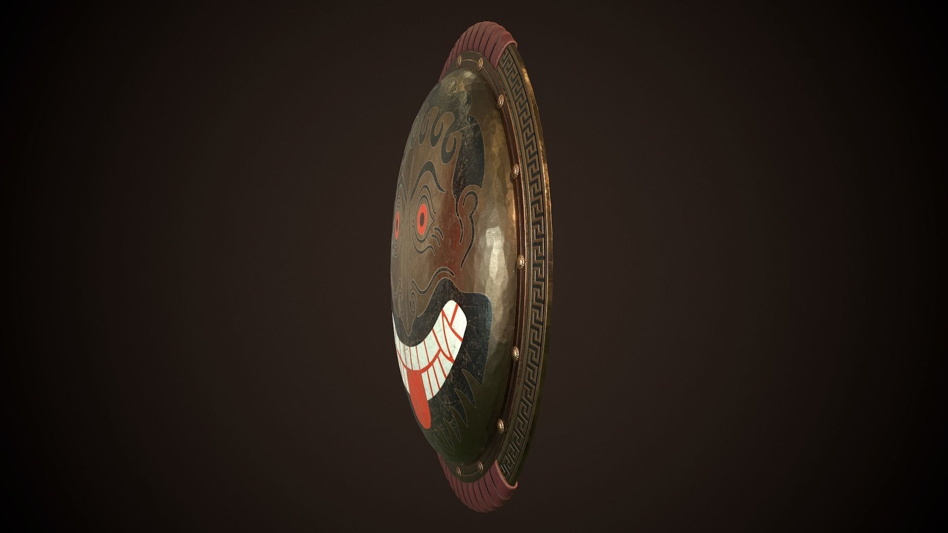 Hoplite Shield Face Low-poly 3D model_6