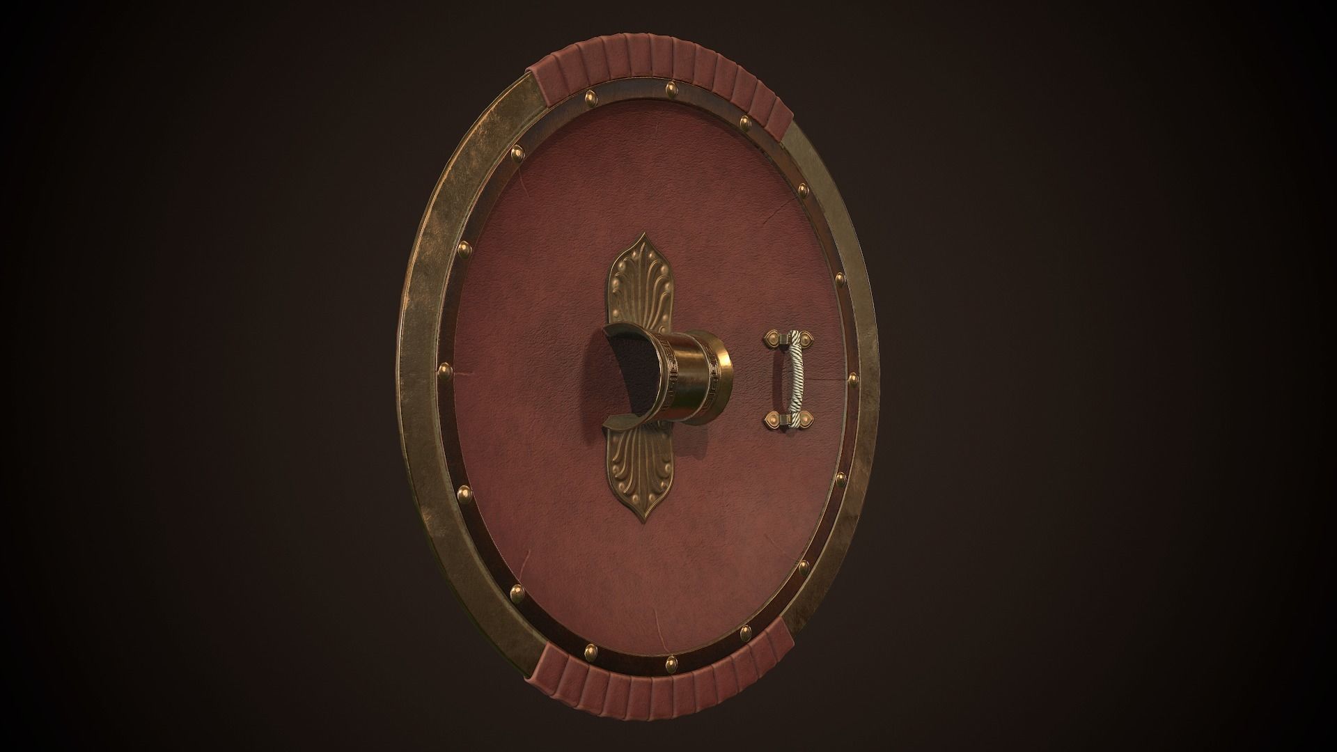 Hoplite Shield Face Low-poly 3D model_10