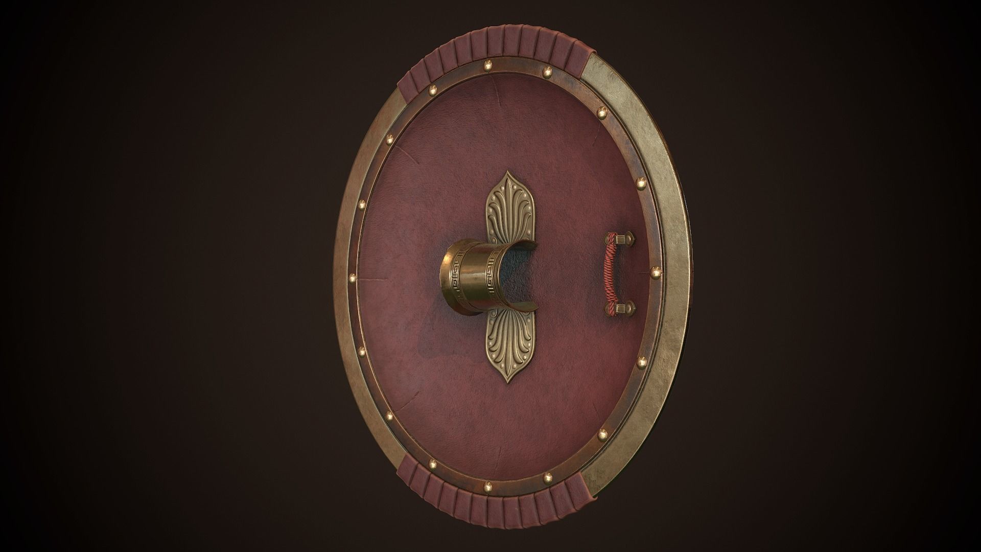 Hoplite Shield Gorgon Low-poly 3D model_16