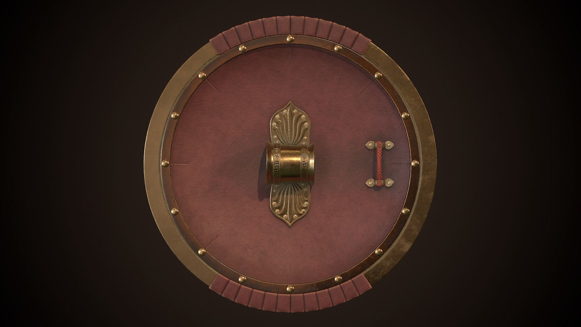 Hoplite Shield Gorgon Low-poly 3D model_13