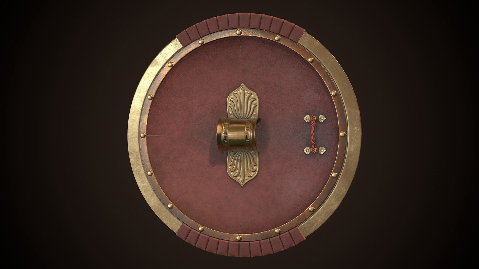 Hoplite Shield Gorgon Low-poly 3D model_14