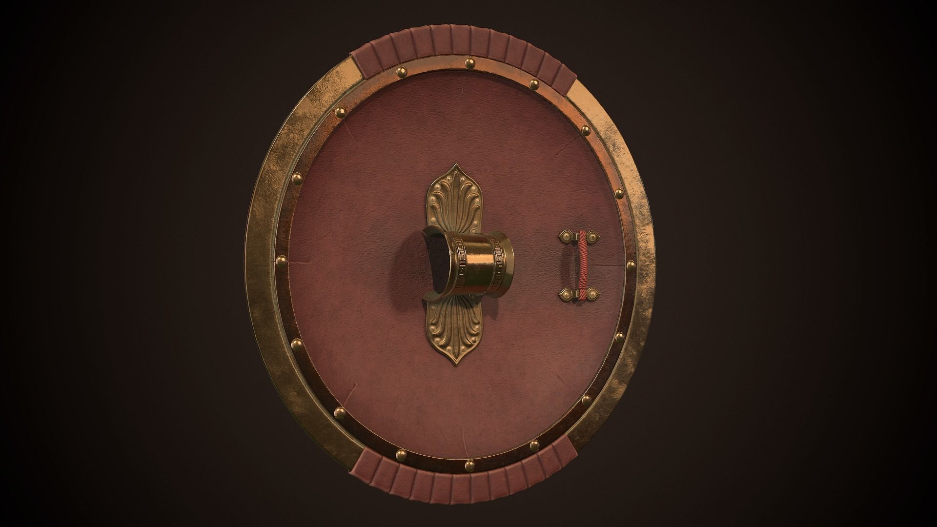 Hoplite Shield Gorgon Low-poly 3D model_11