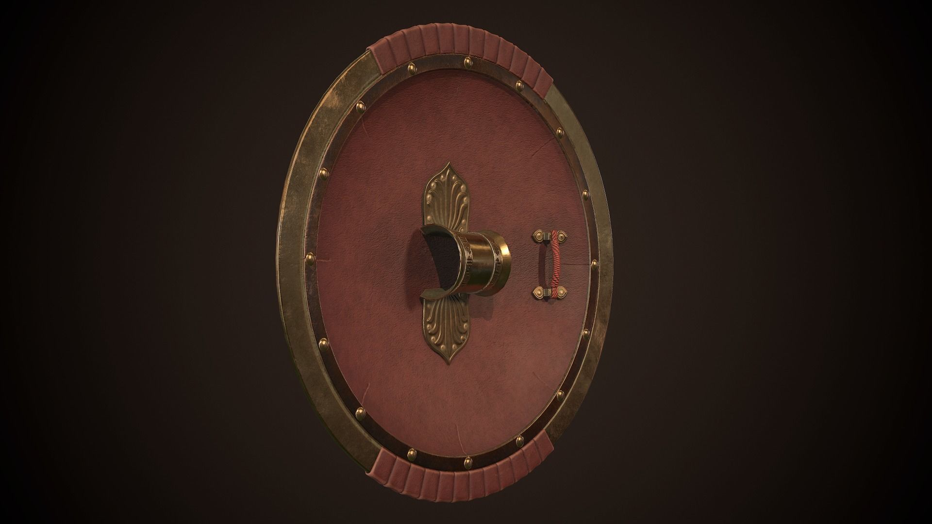 Hoplite Shield Gorgon Low-poly 3D model_10