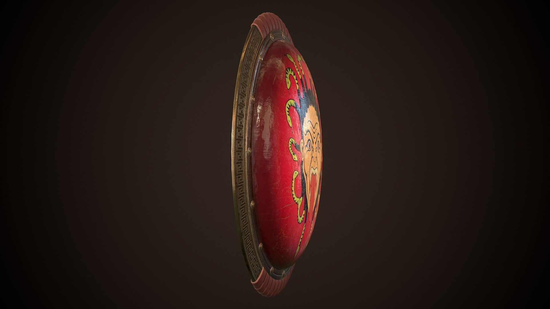 Hoplite Shield Gorgon Low-poly 3D model_20