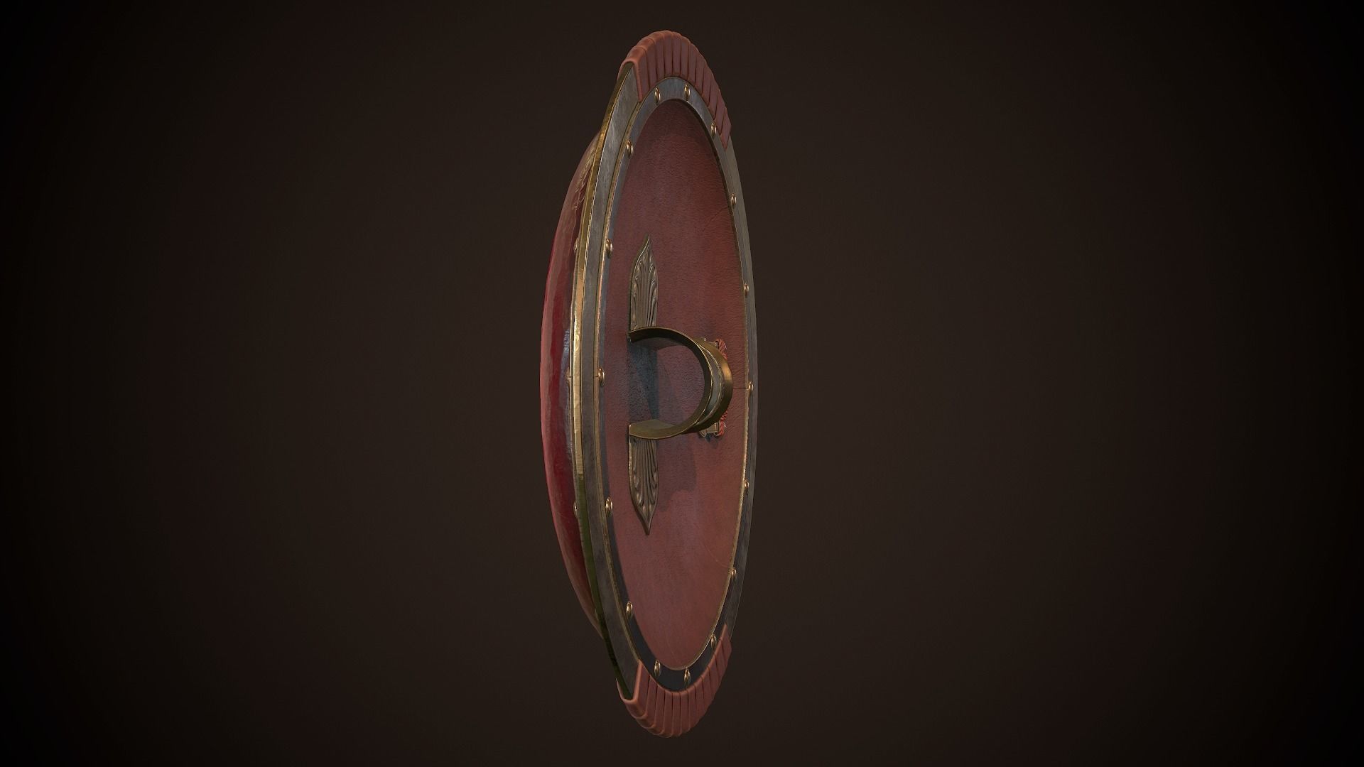 Hoplite Shield Gorgon Low-poly 3D model_8