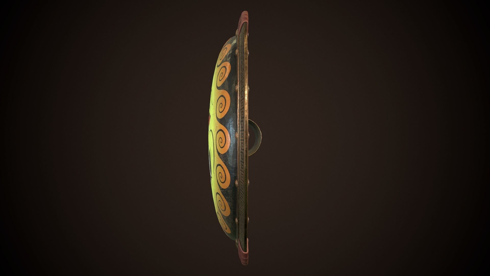 Hoplite Shield Gorgon 2 Low-poly 3D model_7