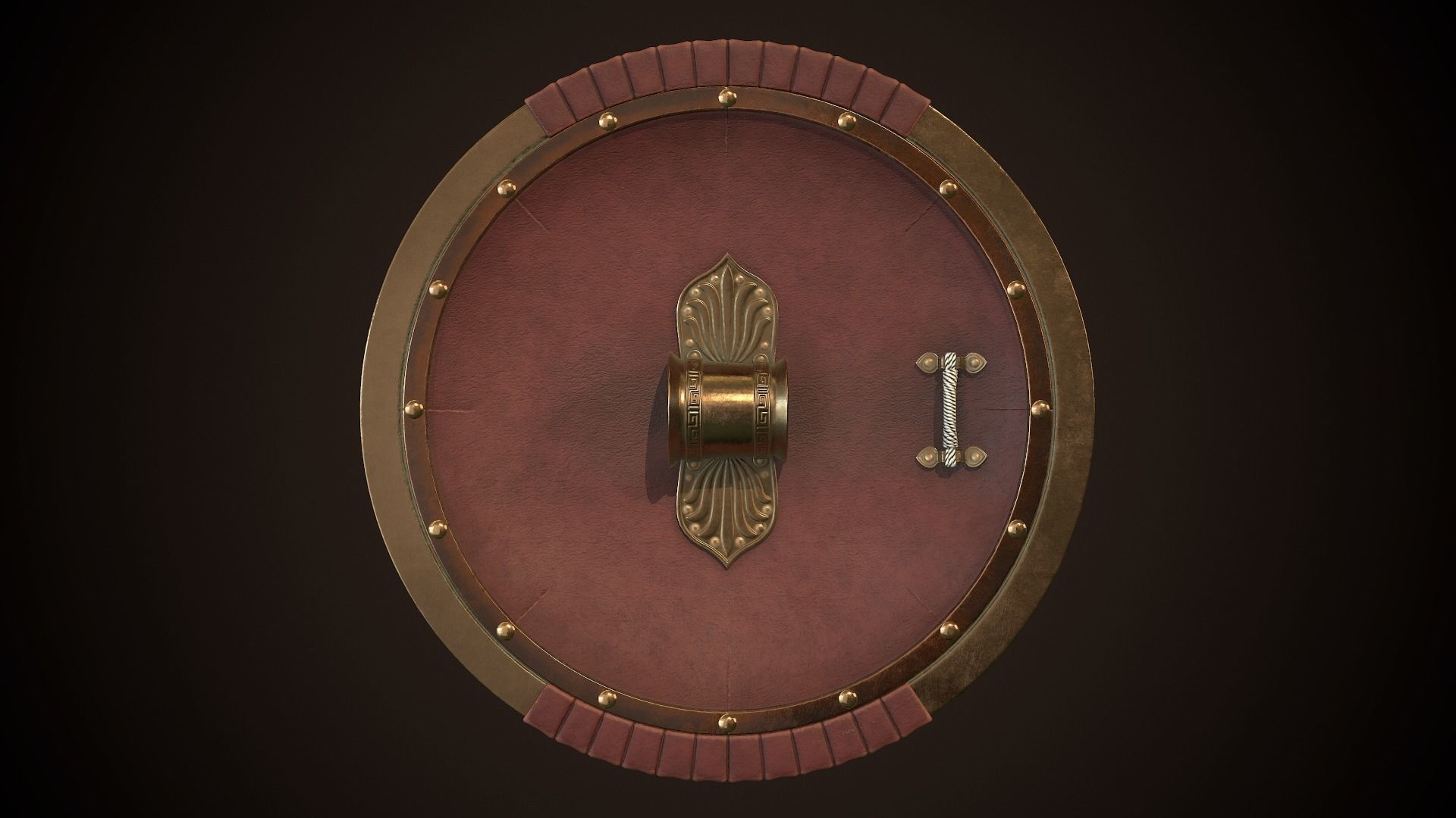 Hoplite Shield Gorgon 2 Low-poly 3D model_13