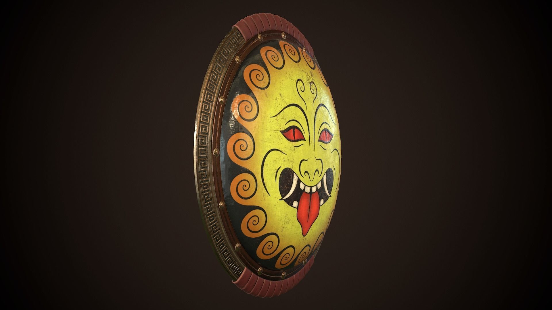 Hoplite Shield Gorgon 2 Low-poly 3D model_21