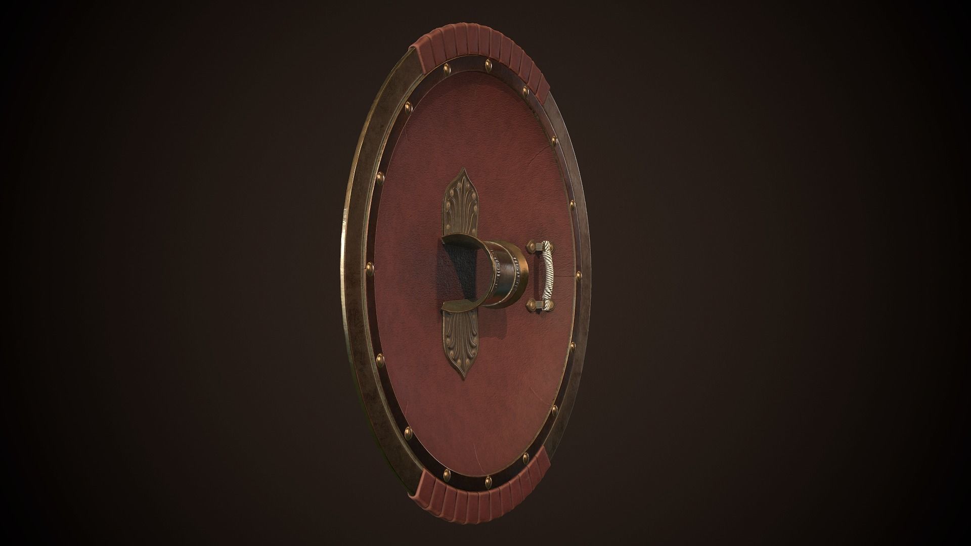 Hoplite Shield Gorgon 2 Low-poly 3D model_9