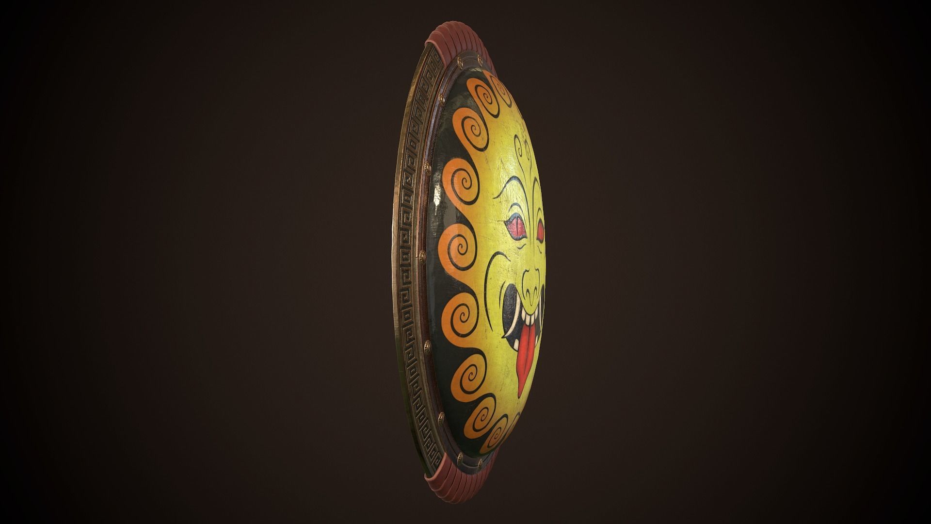Hoplite Shield Gorgon 2 Low-poly 3D model_20