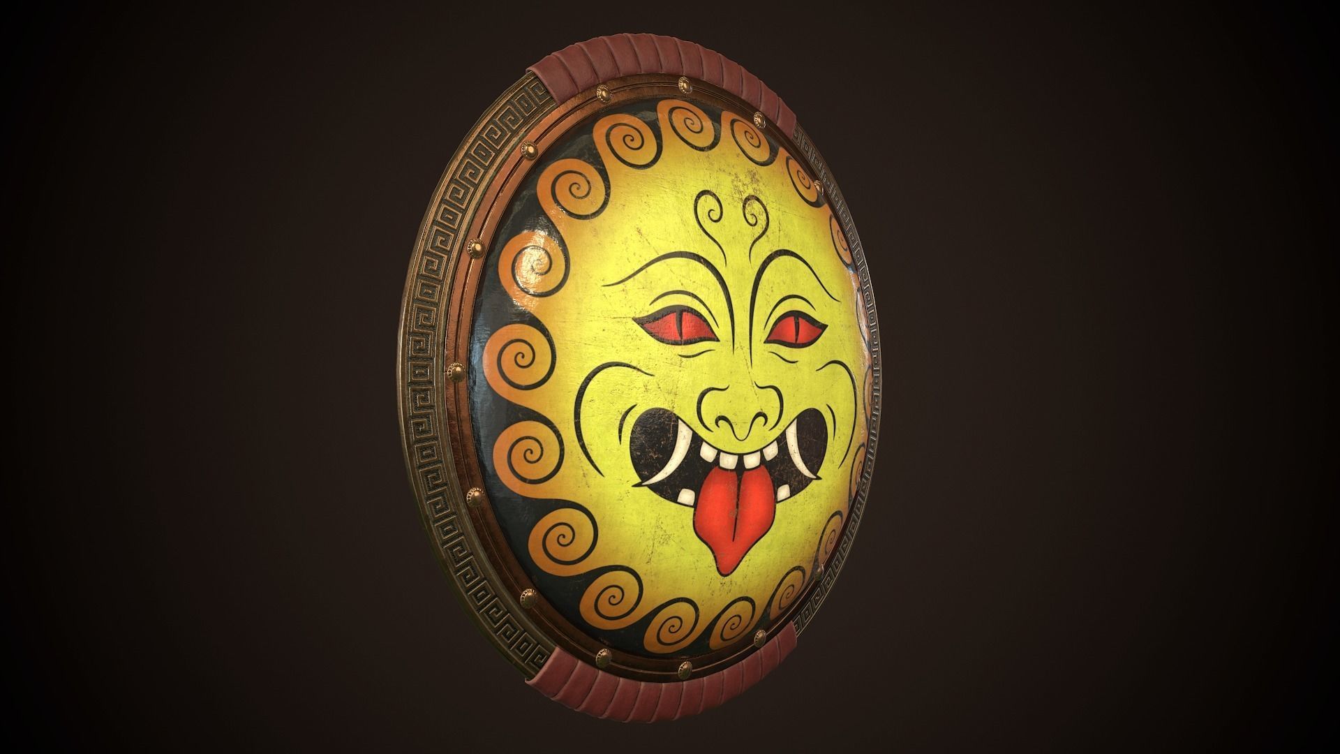 Hoplite Shield Gorgon 2 Low-poly 3D model_22