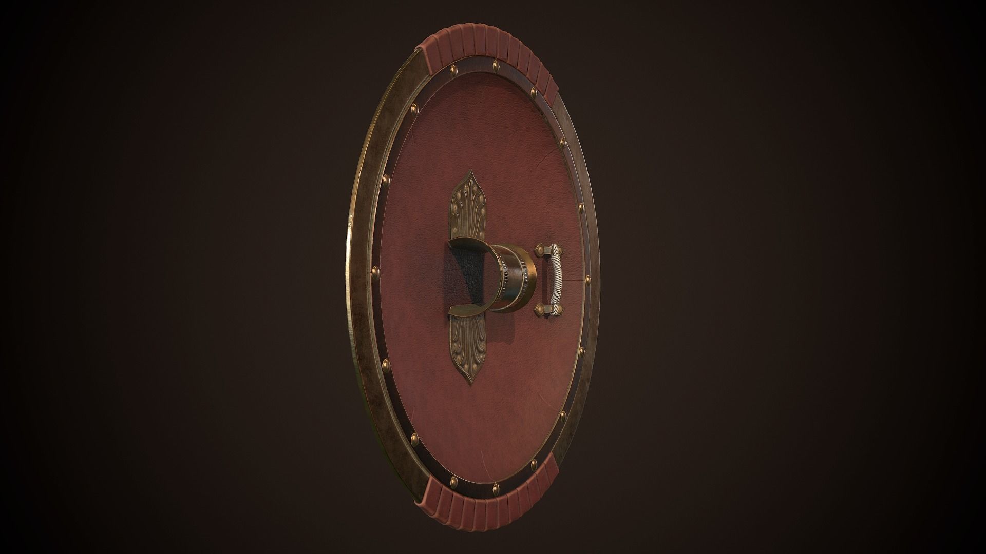 Hoplite Shield Gryphon Low-poly 3D model_9