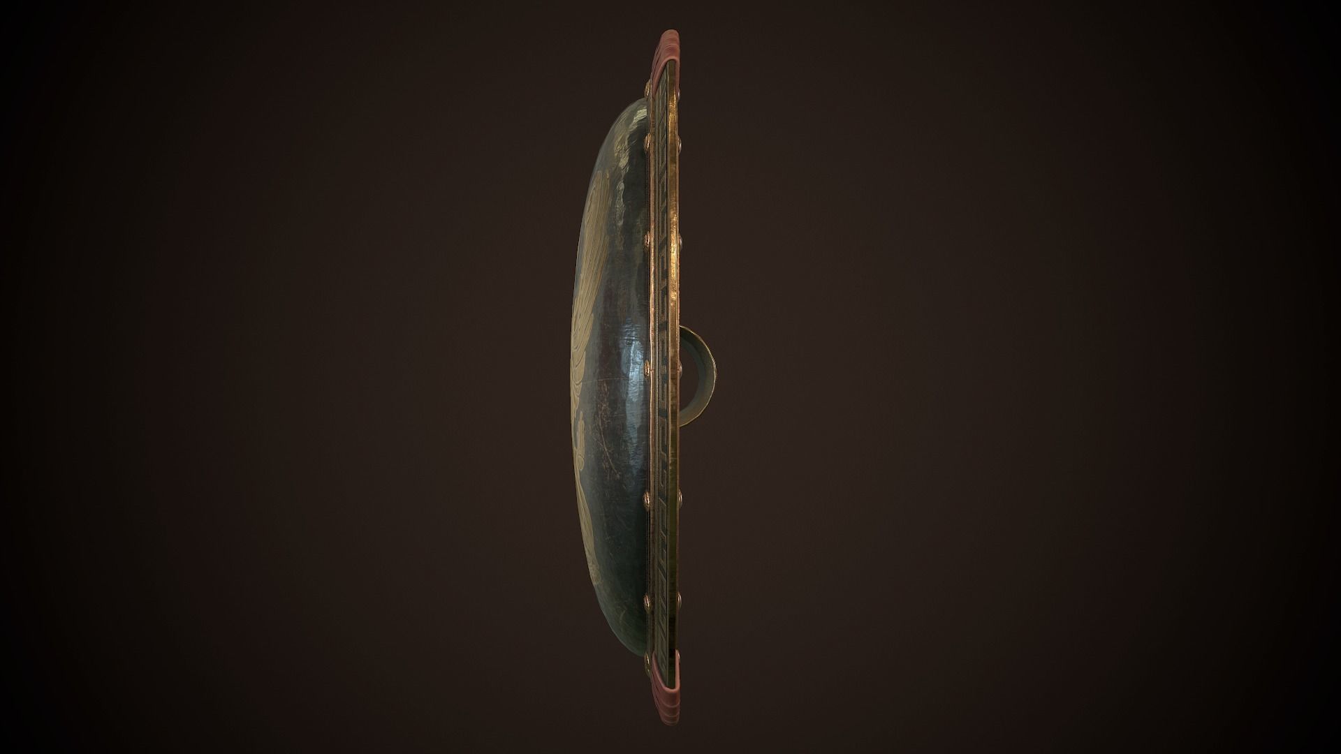 Hoplite Shield Gryphon Low-poly 3D model_7