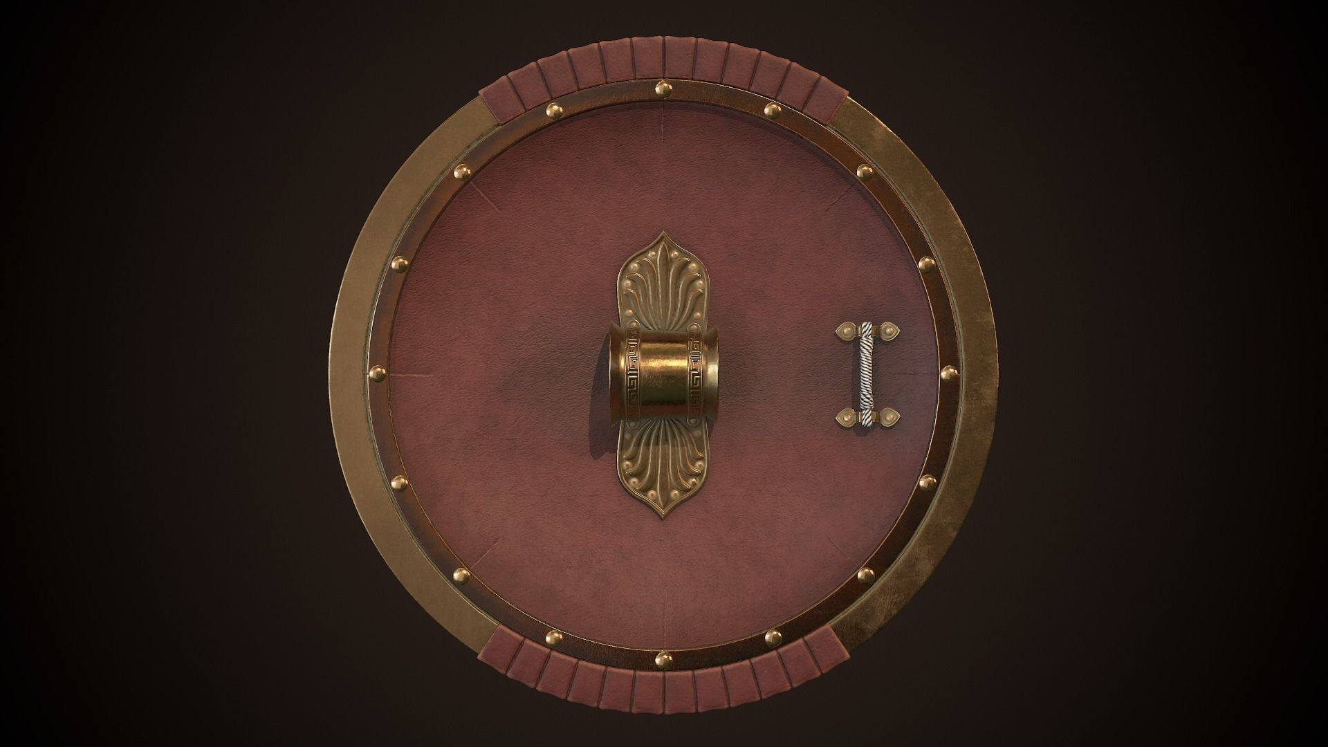 Hoplite Shield Gryphon Low-poly 3D model_13