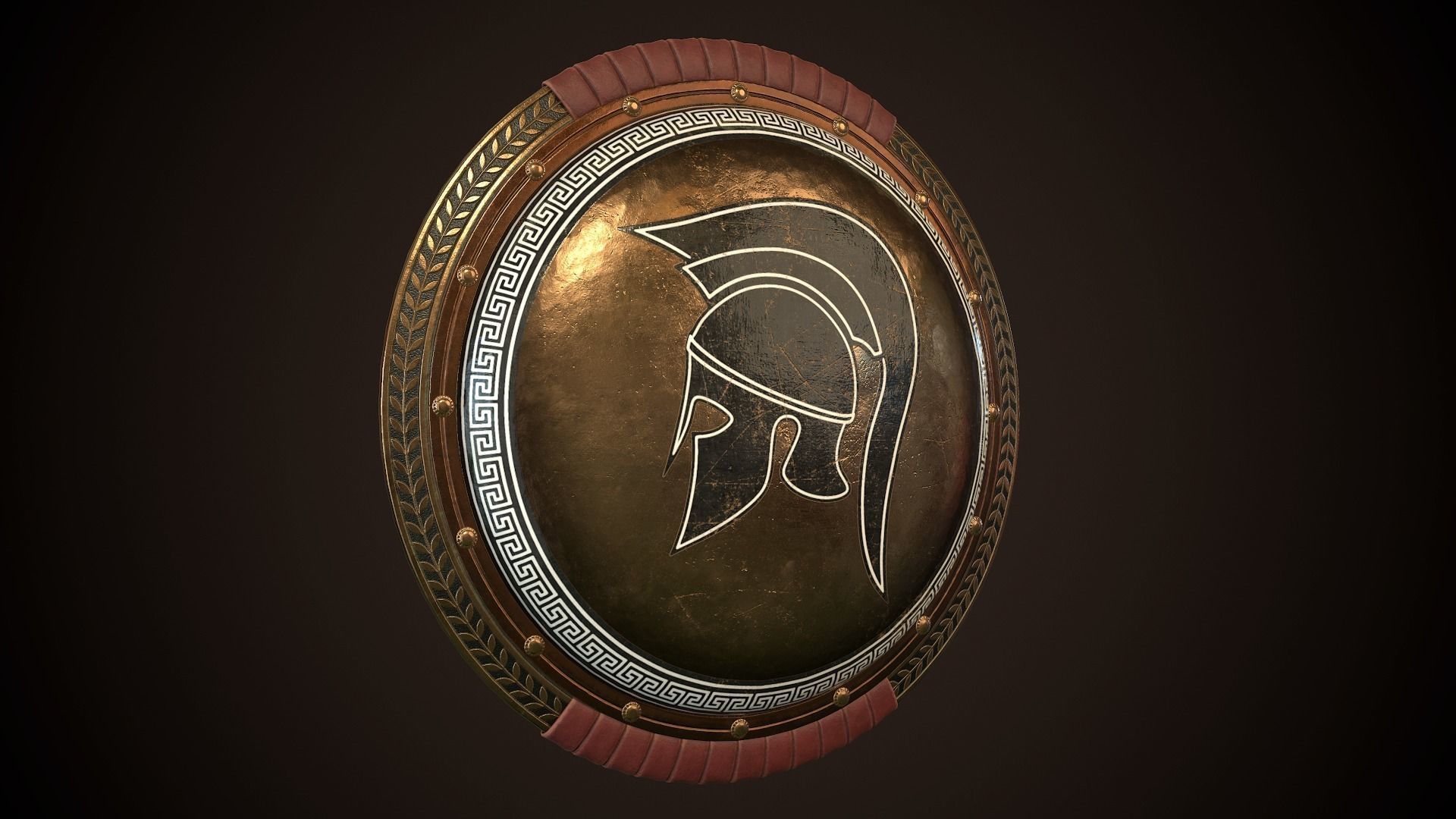 Hoplite Shield Helm Low-poly 3D model_23