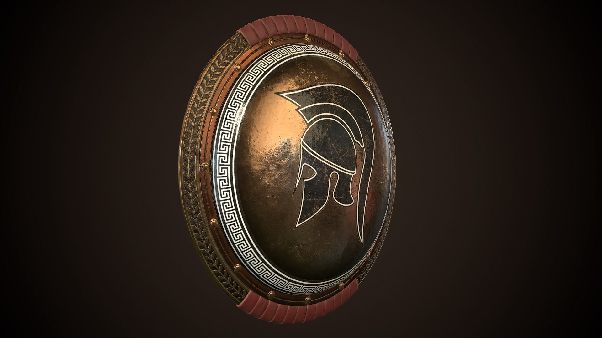 Hoplite Shield Helm Low-poly 3D model_22
