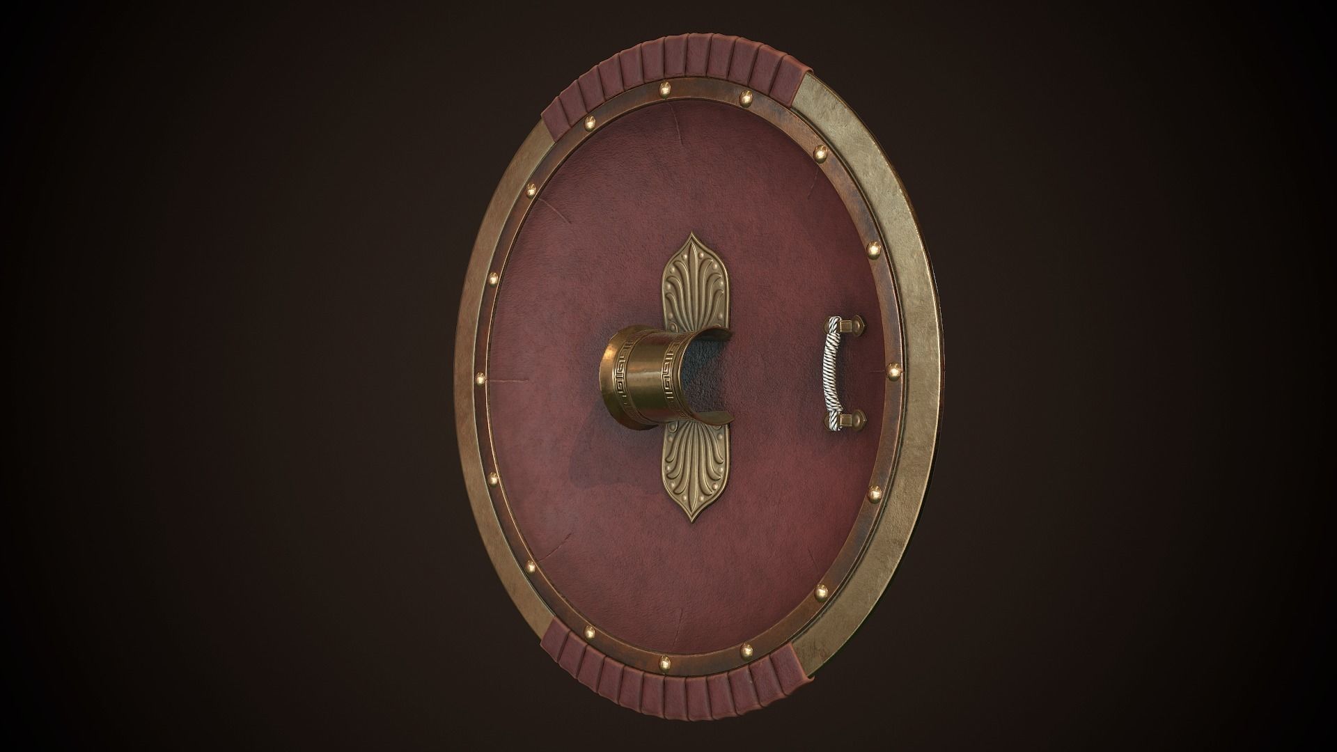 Hoplite Shield Helm Low-poly 3D model_16