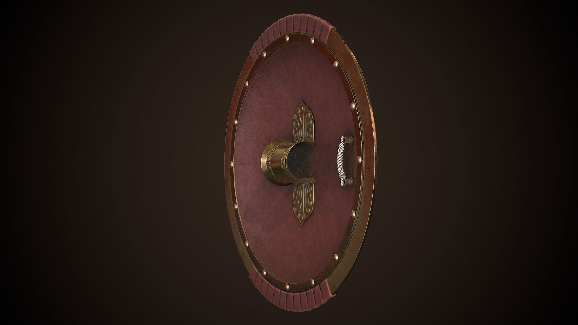 Hoplite Shield Helm Low-poly 3D model_17