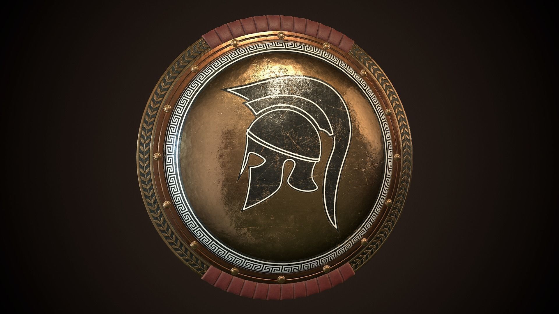 Hoplite Shield Helm Low-poly 3D model_24