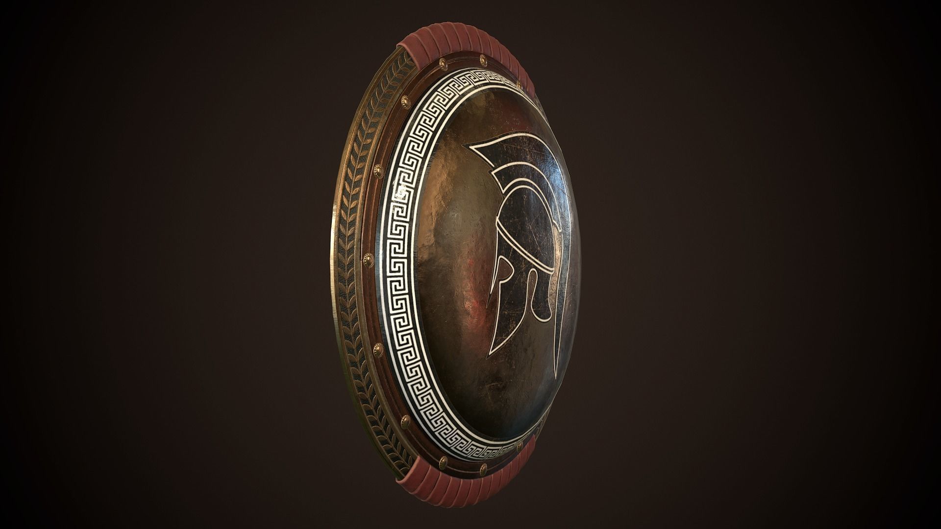 Hoplite Shield Helm Low-poly 3D model_21