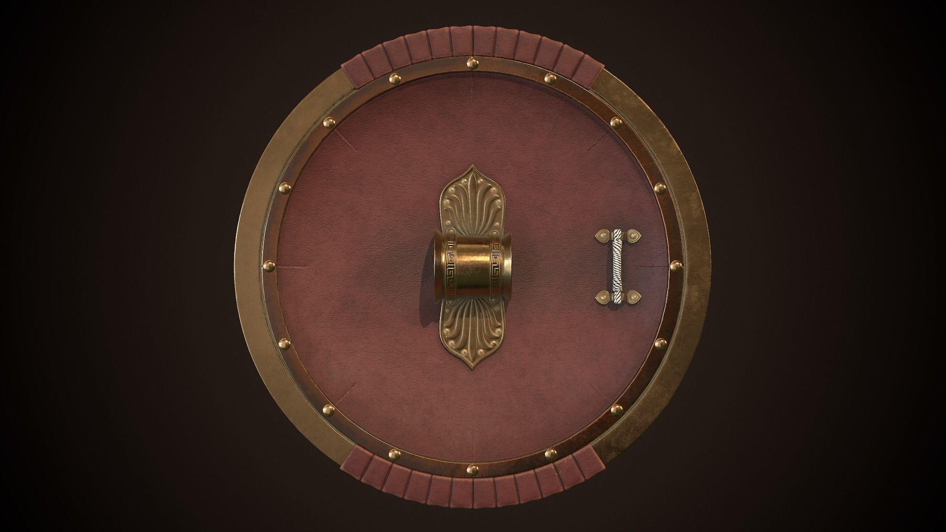 Hoplite Shield Helm Low-poly 3D model_13