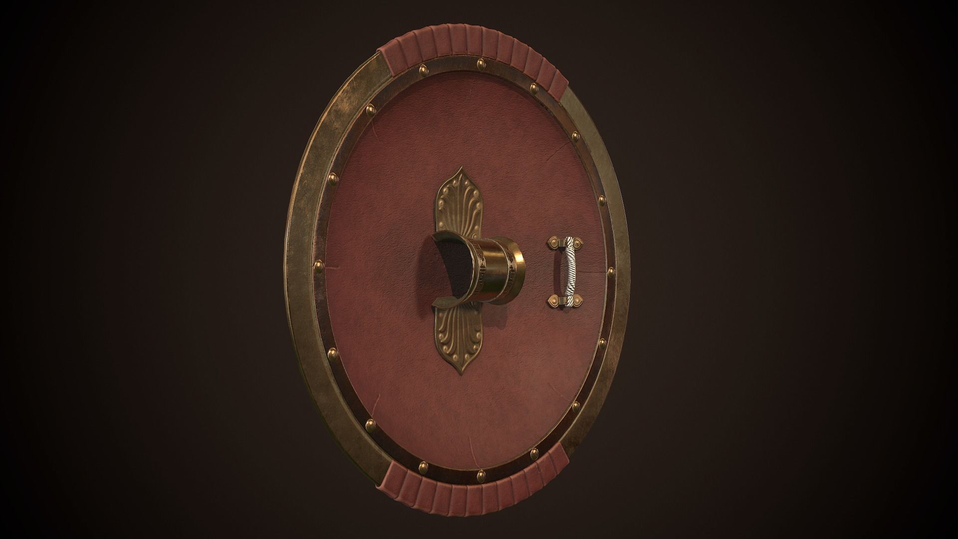 Hoplite Shield Helm Low-poly 3D model_10