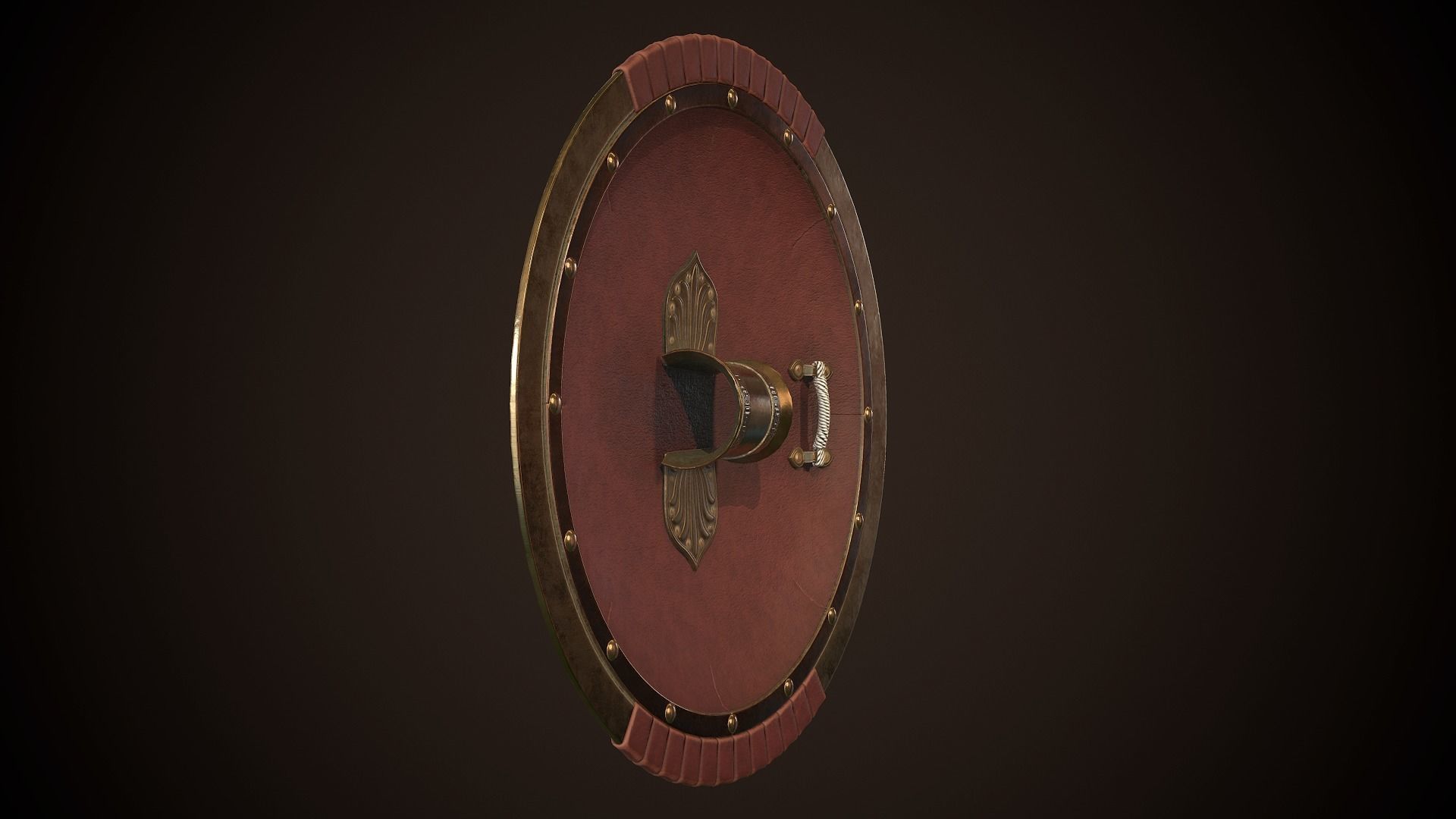 Hoplite Shield Helm Low-poly 3D model_9